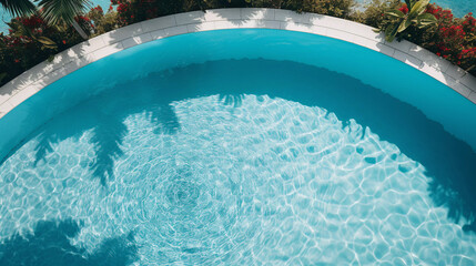 Fototapeta na wymiar Private Swimming Pool on the Hotel Territory
