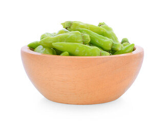 Fresh chilli isolated on white background.