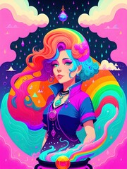 Obraz na płótnie Canvas Rainbow Queen