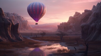 Colorful Balloon Adventure: Soaring Through Turkey's Majestic Skies for an Unforgettable Outdoor Escape, generative AI
