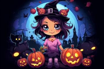 cute little halloween cartoon,halloween icon,halloween carnival,halloween logo