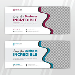 Corporate business facebook cover page design template eps vector design