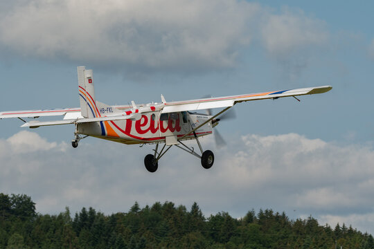 HB-FKL Pilatus PC-6/B2-H4 Turbo Porter airplane in Speck-Fehraltorf in Switzerland 1.7.2023