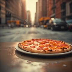 pizza in the street