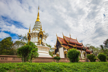 Fototapeta na wymiar Thai style church in Fang, Chiang Mai province, Thailand