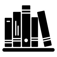 Bookshelf icon for storing archives and libraries