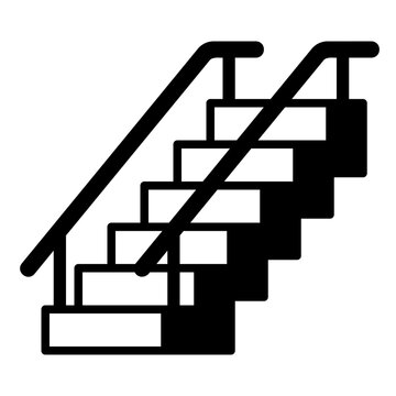 Stairs icon to go up between floors of a building