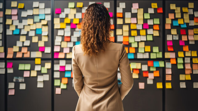  Creative people, thinking and meeting for schedule planning, brainstorming or team strategy at the office. generative ai. 