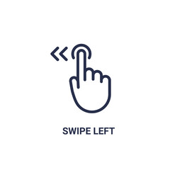 Swipe hand finger vector icon. Drag swipe touch arrow tap action mobile screen symbol finger gesture.