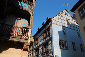 Fototapeta na wymiar old half-timbered houses in strasbourg in alsace (france)