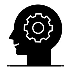 Analytical Thinking Glyph Icon