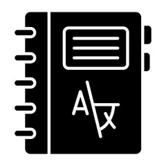 Math Book Glyph Icon