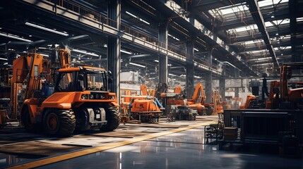 industrial room in a big factory