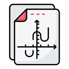 Math Graph Line Color Icon