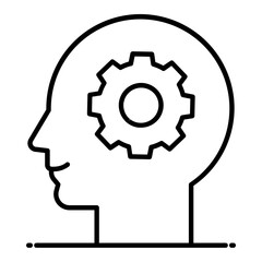 Analytical Thinking Line Icon