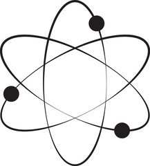 atomic symbol logo vector file eps png jpeg ai file atomic nuclear atom structure halo - obrazy, fototapety, plakaty