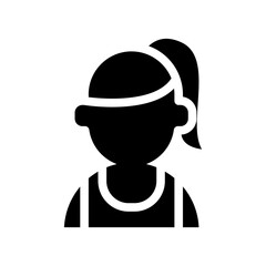 Woman basketball player icon