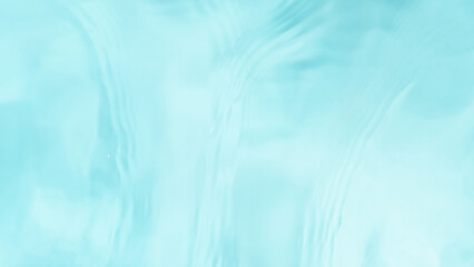 Freeze motion of splashing water surface on light blue background