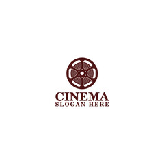 Cinema Logo Design Template isolated on white background