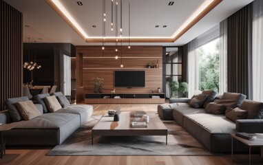 Interior Design for Residential Houses. AI Generative