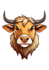 vector bull illustration,bull illustration,cartoon bull sticker,farm animal vector illustrations,editable eps file,ready to print,suitable for t-shirt printing