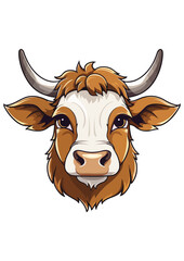 vector bull illustration,bull illustration,cartoon bull sticker,farm animal vector illustrations,editable eps file,ready to print,suitable for t-shirt printing
