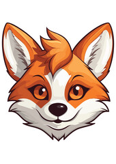 Obraz premium cute fox character,vector fox,vector fox illustration,fox logo,editable,ready to print