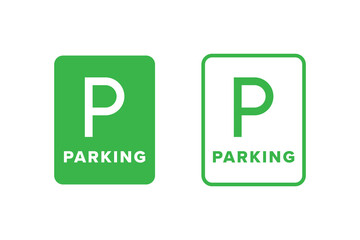 Parking icon vector