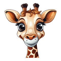 Naklejka premium cute baby giraffe vector,giraffe illustration,colorful giraffe design,giraffe print for kids,editable eps,ready to print