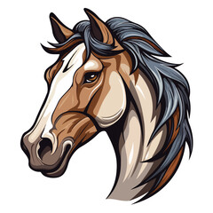 vector horse head design,colorful cute beautiful horses,suitable for logo and t-shirt,ready to print.cartoon horse,horse illustration