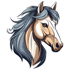 vector horse head design,colorful cute beautiful horses,suitable for logo and t-shirt,ready to print.cartoon horse,horse illustration