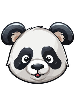 panda vector print,panda sticker,animal images,cute panda clip art,editable,print ready eps