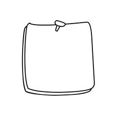 Note paper doodle, notepad, sticky note, back to school clipart 