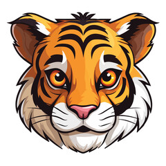 tiger face vector,sync tiger eps file,for cricut,tiger cartoon character print,editable,
