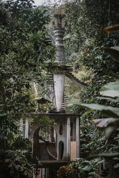 Xilitla, San Luis Potos&iacute;, Mexico - 8 february 2020: View of the amazing surrealist garden of Edward James in the village of Xilitla, San Luis Potos&iacute;, Mexico.
