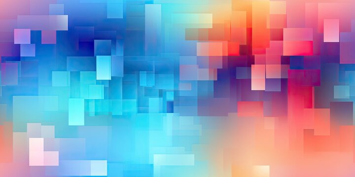 A Fusion of Digital Artistry" - This illustration features a modern pixel background in a gradient effect style.   Pixel Pattern Generative Ai Digital Illustration