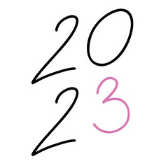 2023 new year vector. illustration of an figure.