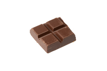 A chocolate bar isolated on white background.