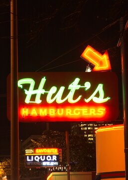 A relic of old Austin, Texas: Hut's Hamburgers on Sixth Street