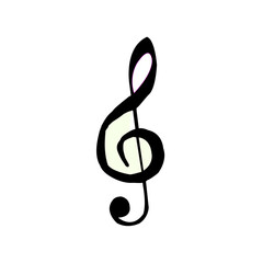 Naklejka premium treble clef