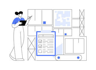 Picking list abstract concept vector illustration.