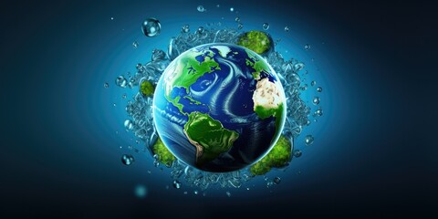 Fototapeta na wymiar Globe with Emphasis on Environmental Protection