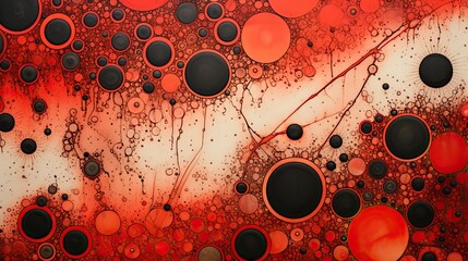The image displays a red and black backdrop with water droplets. (Generative AI)