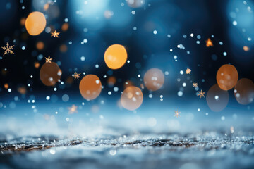 Obraz na płótnie Canvas christmas background with snow and snowflakes