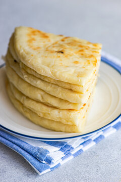Traditional dish of Georgian imeruli khachapuri bread