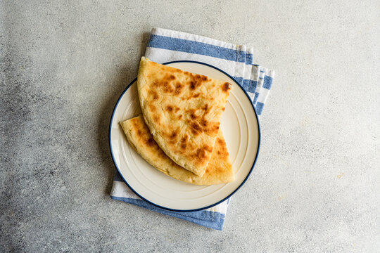 Traditional dish of Georgian imeruli khachapuri bread