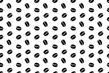 コーヒー豆のシームレスなパターン背景