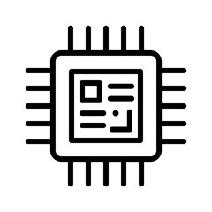 chip sign symbol vector glyph icon
