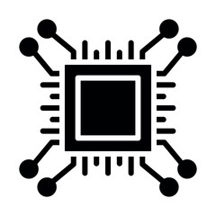 chip sign symbol vector glyph icon