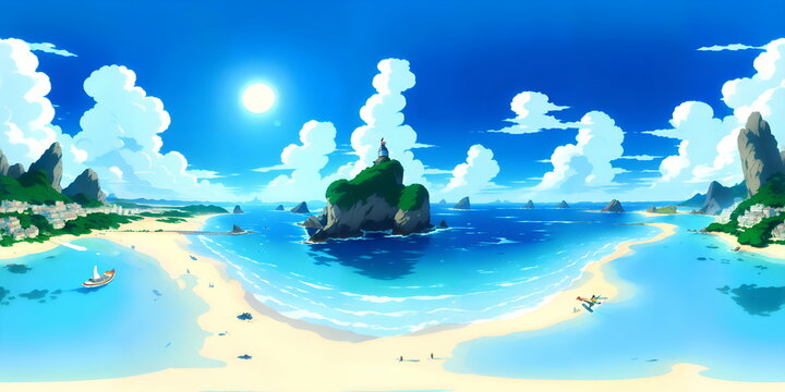 beautiful tropical island in the sea